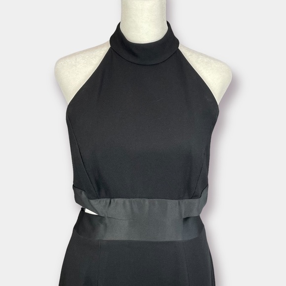 EUC Halter Sleeveless Party Formal Dress Black Cut Out Size 6 - Picture 3 of 10